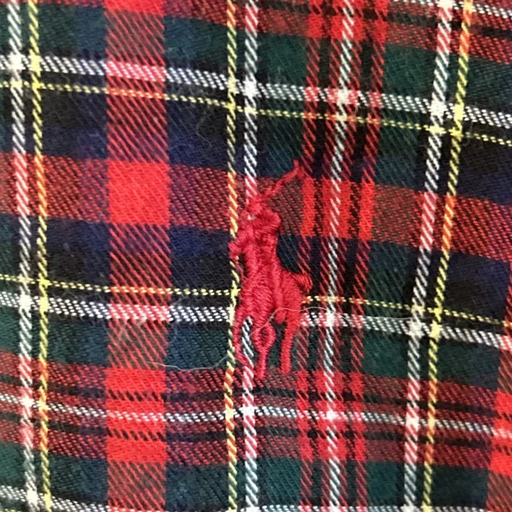NWT Boys Ralph Lauren Tartan Plaid L/S Button Down Shirt Holiday Sz XL 20 New